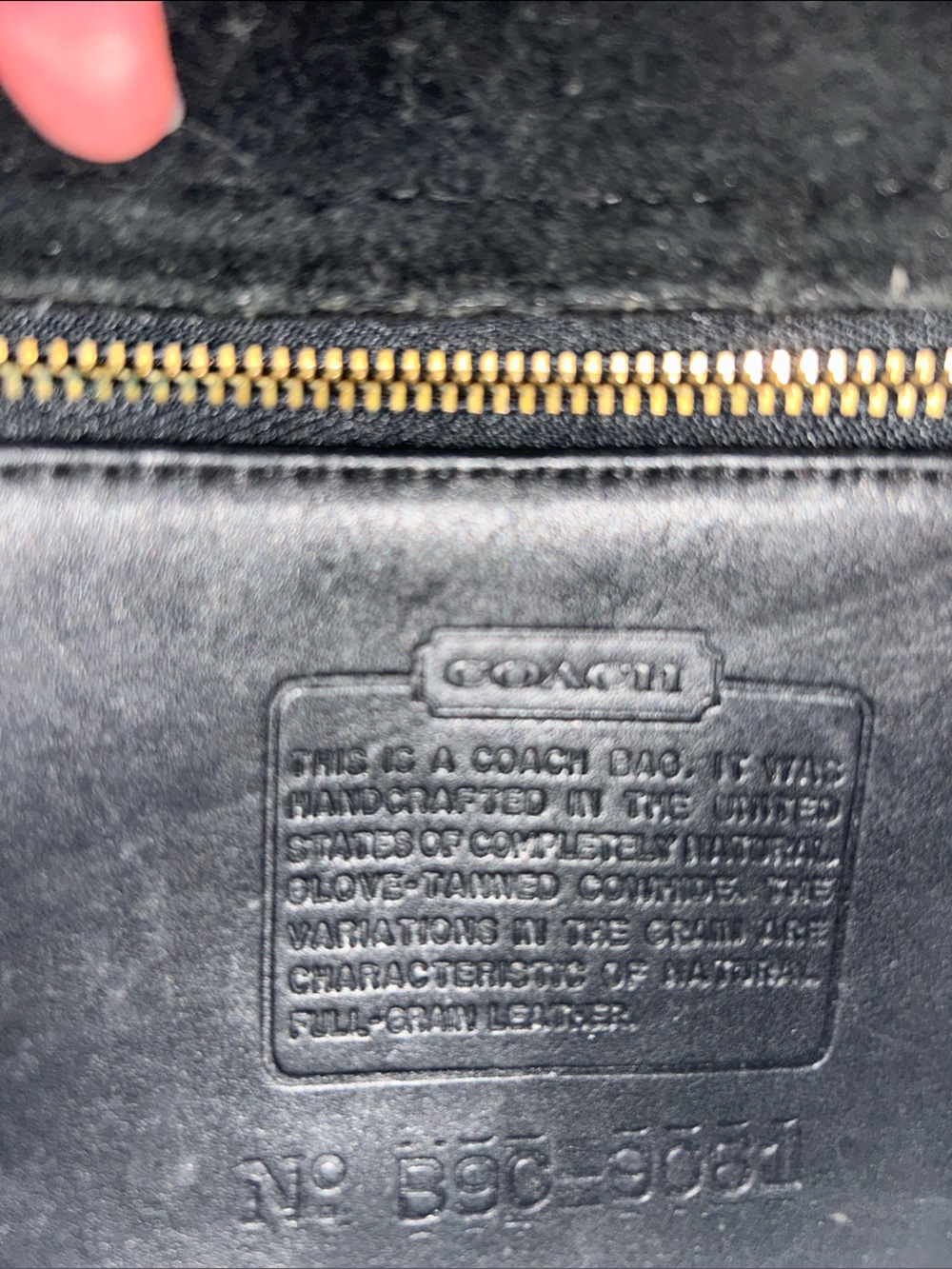 Vintage Coach 9061 Rambler Legacy Crossbody Black Leather Brass Hardware - Picture 5 of 5